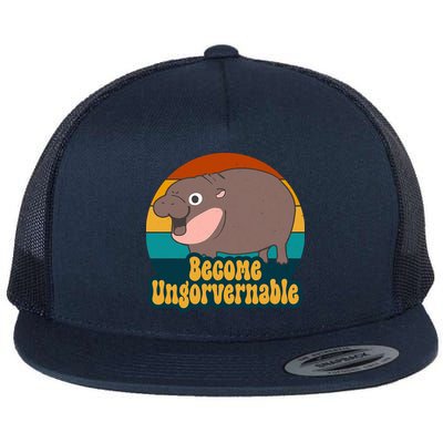 Become Ungovernable Funny Hippo Flatbill Hat