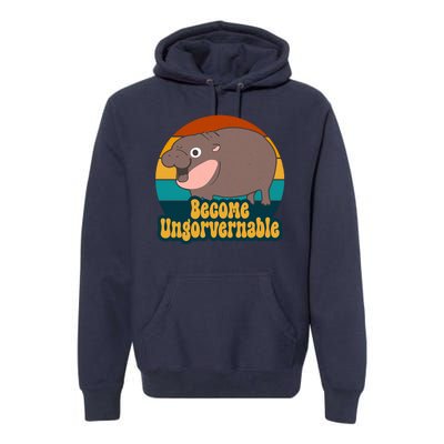 Become Ungovernable Funny Hippo Premium Hoodie