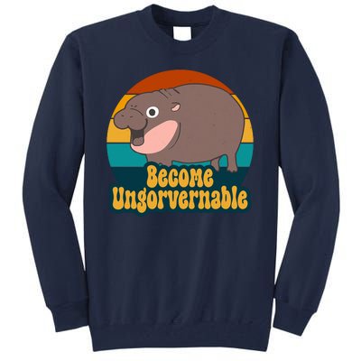 Become Ungovernable Funny Hippo Tall Sweatshirt