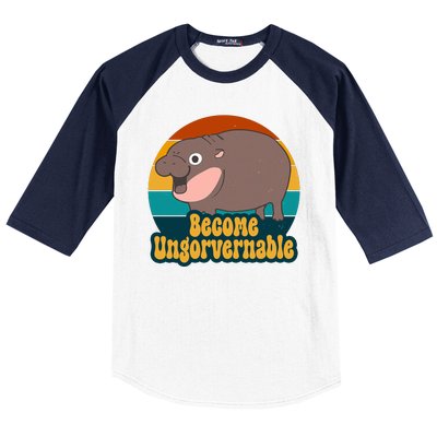 Become Ungovernable Funny Hippo Baseball Sleeve Shirt