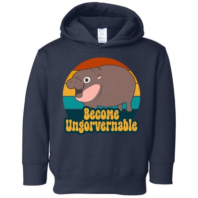 Become Ungovernable Funny Hippo Toddler Hoodie