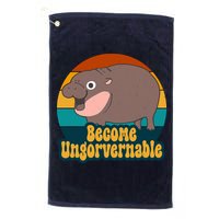 Become Ungovernable Funny Hippo Golf Towel