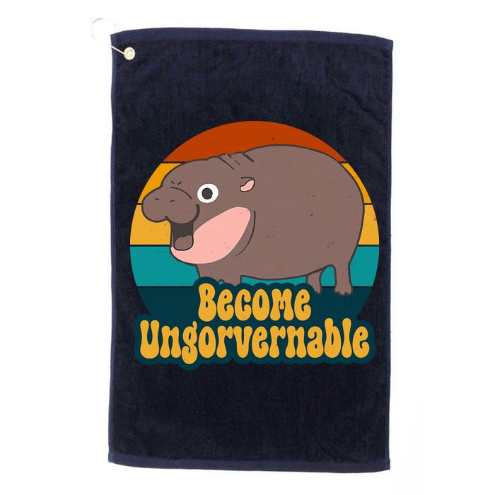 Become Ungovernable Funny Hippo Golf Towel