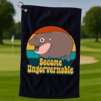 Become Ungovernable Funny Hippo Golf Towel