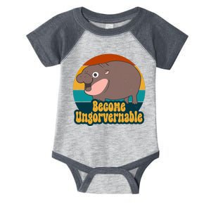 Become Ungovernable Funny Hippo Infant Baby Jersey Bodysuit