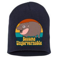 Become Ungovernable Funny Hippo Short Acrylic Beanie