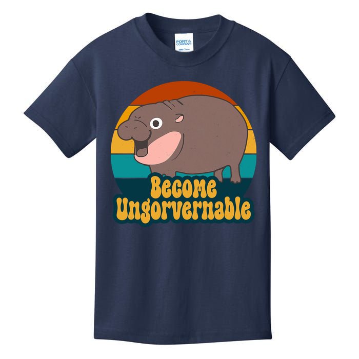 Become Ungovernable Funny Hippo Kids T-Shirt