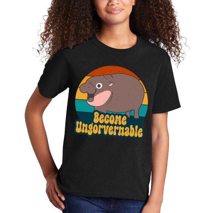 Become Ungovernable Funny Hippo Kids T-Shirt