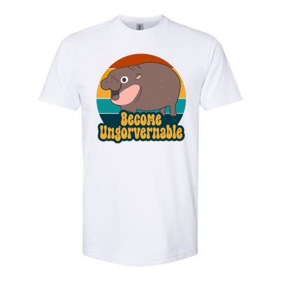 Become Ungovernable Funny Hippo Softstyle CVC T-Shirt