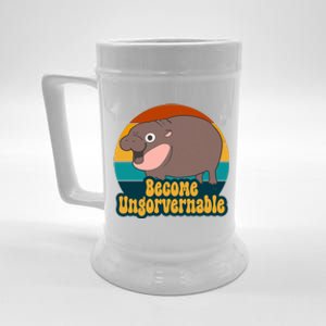 Become Ungovernable Funny Hippo Beer Stein