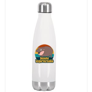 Become Ungovernable Funny Hippo Stainless Steel Insulated Water Bottle