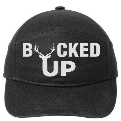 Bucked Up Funny Deer Hunter 7-Panel Snapback Hat