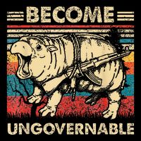 Become Ungovernable Funny Moodeng Cute Baby Hippo Meme Cooling Performance Crew T-Shirt