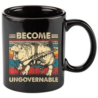 Become Ungovernable Funny Moodeng Cute Baby Hippo Meme 11oz C Handle Ceramic Mug