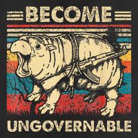Become Ungovernable Funny Moodeng Cute Baby Hippo Meme 11oz C Handle Ceramic Mug