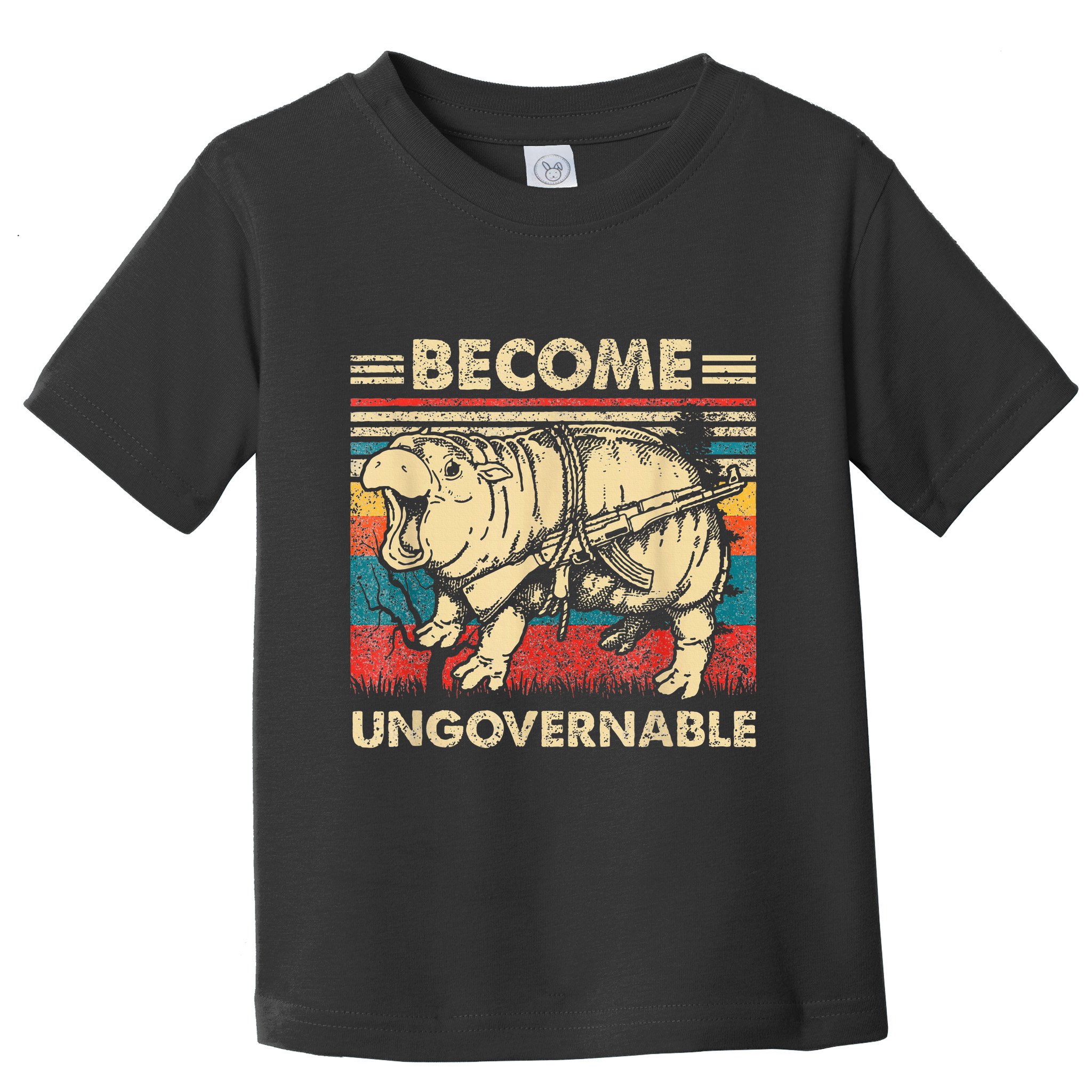 Become Ungovernable Funny Moodeng Cute Baby Hippo Meme Toddler T-Shirt