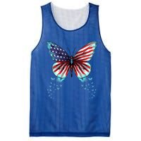 Butterfly Usa Flag Cute 4th Of July Funny American Gift Mesh Reversible Basketball Jersey Tank