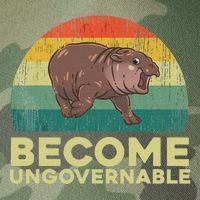 Become Ungovernable Funny Baby Hippo Moo Deng Funny Saying Legacy Tie Dye Trucker Hat