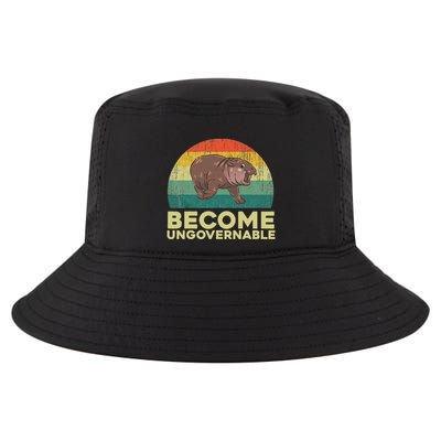 Become Ungovernable Funny Baby Hippo Moo Deng Funny Saying Cool Comfort Performance Bucket Hat