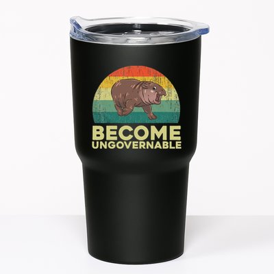 Become Ungovernable Funny Baby Hippo Moo Deng Funny Saying Tumbler