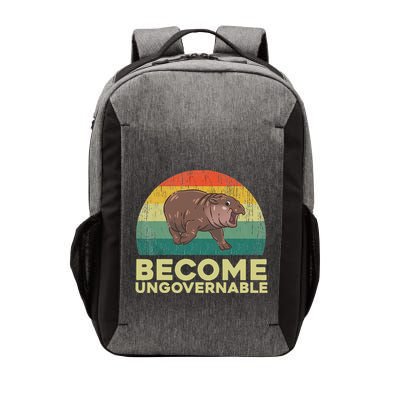 Become Ungovernable Funny Baby Hippo Moo Deng Funny Saying Vector Backpack