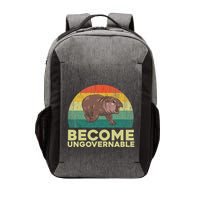 Become Ungovernable Funny Baby Hippo Moo Deng Funny Saying Vector Backpack