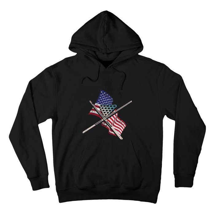 Billiards Usa Flag Billiards Dad Gift For Father’s Day Hoodie