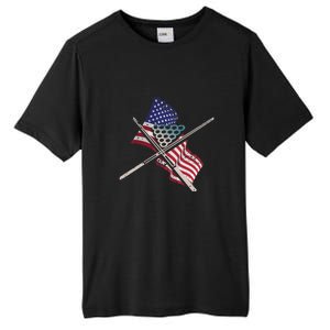 Billiards Usa Flag Billiards Dad Gift For Father’s Day Tall Fusion ChromaSoft Performance T-Shirt