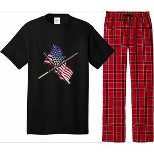 Billiards Usa Flag Billiards Dad Gift For Father’s Day Pajama Set