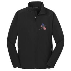 Billiards Usa Flag Billiards Dad Gift For Father’s Day Core Soft Shell Jacket