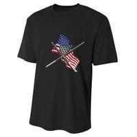 Billiards Usa Flag Billiards Dad Gift For Father’s Day Performance Sprint T-Shirt