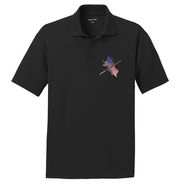 Billiards Usa Flag Billiards Dad Gift For Father’s Day PosiCharge RacerMesh Polo