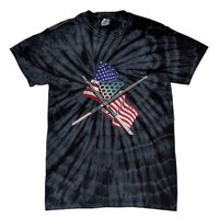 Billiards Usa Flag Billiards Dad Gift For Father’s Day Tie-Dye T-Shirt