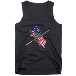 Billiards Usa Flag Billiards Dad Gift For Father’s Day Tank Top