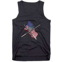 Billiards Usa Flag Billiards Dad Gift For Father’s Day Tank Top