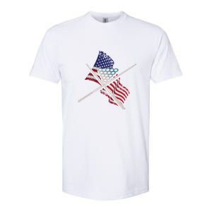 Billiards Usa Flag Billiards Dad Gift For Father’s Day Softstyle CVC T-Shirt