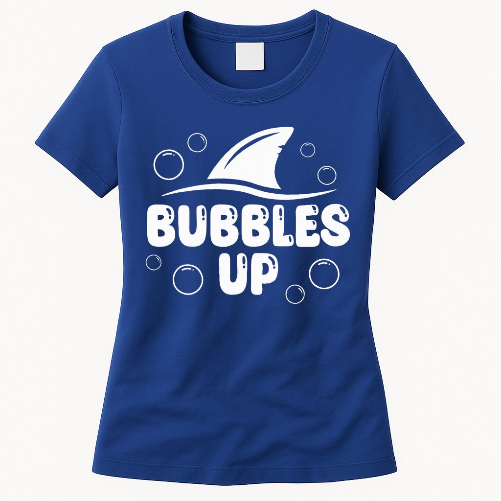 Bubbles Up funny Shark Bubbles Up  Womens T-Shirt
