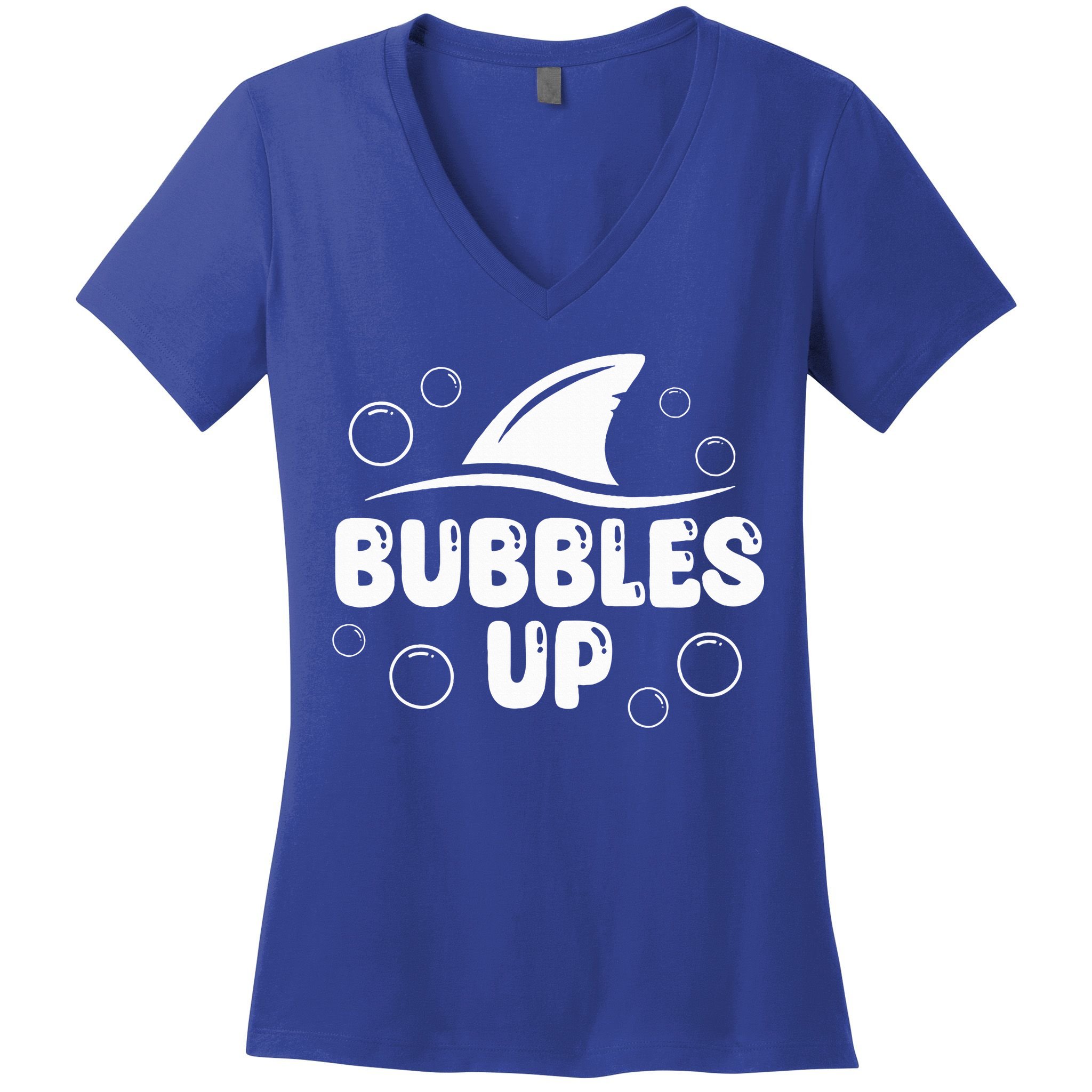 Bubbles Up funny Shark Bubbles Up  Women's V-Neck T-Shirt