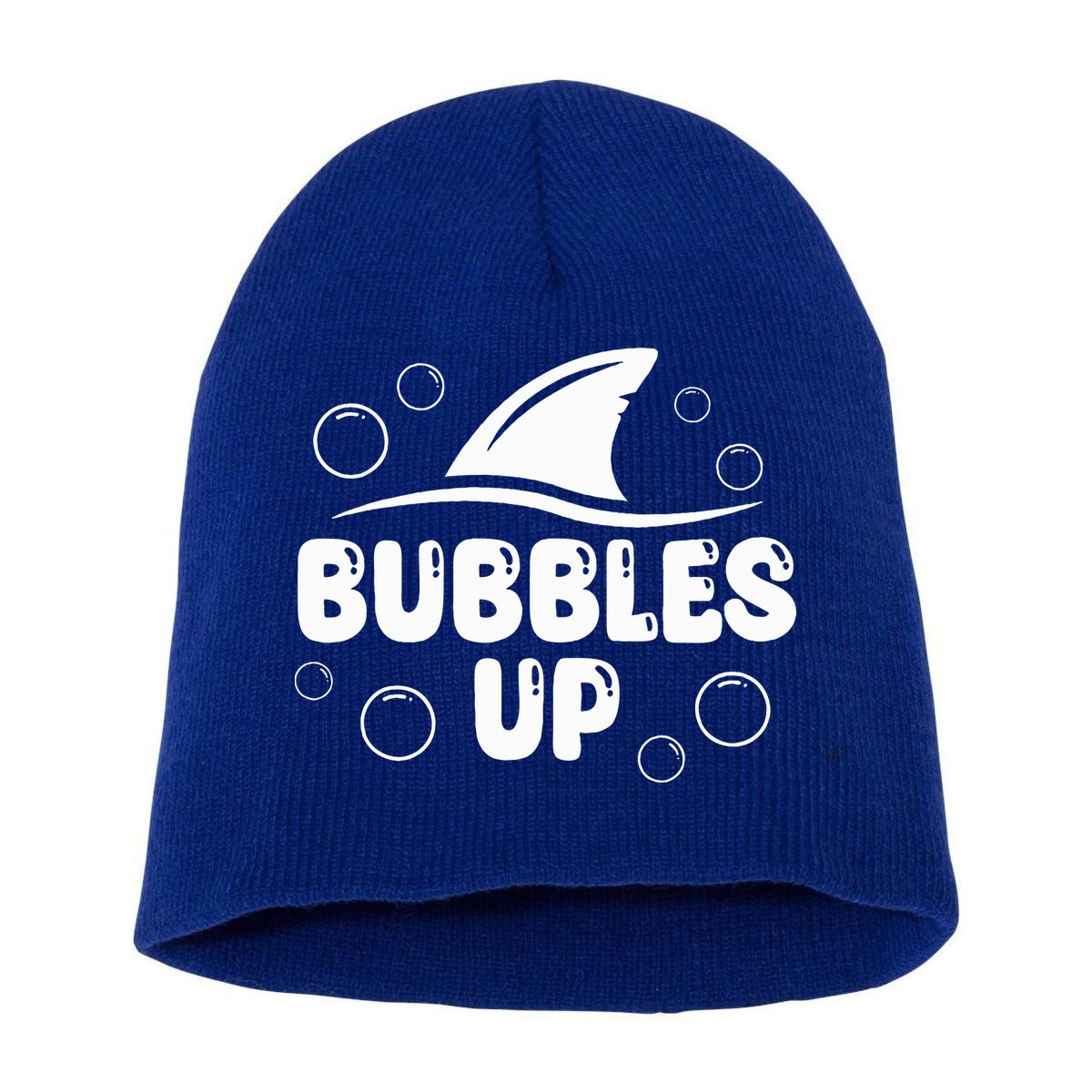 Bubbles Up funny Shark Bubbles Up  Short Acrylic Beanie