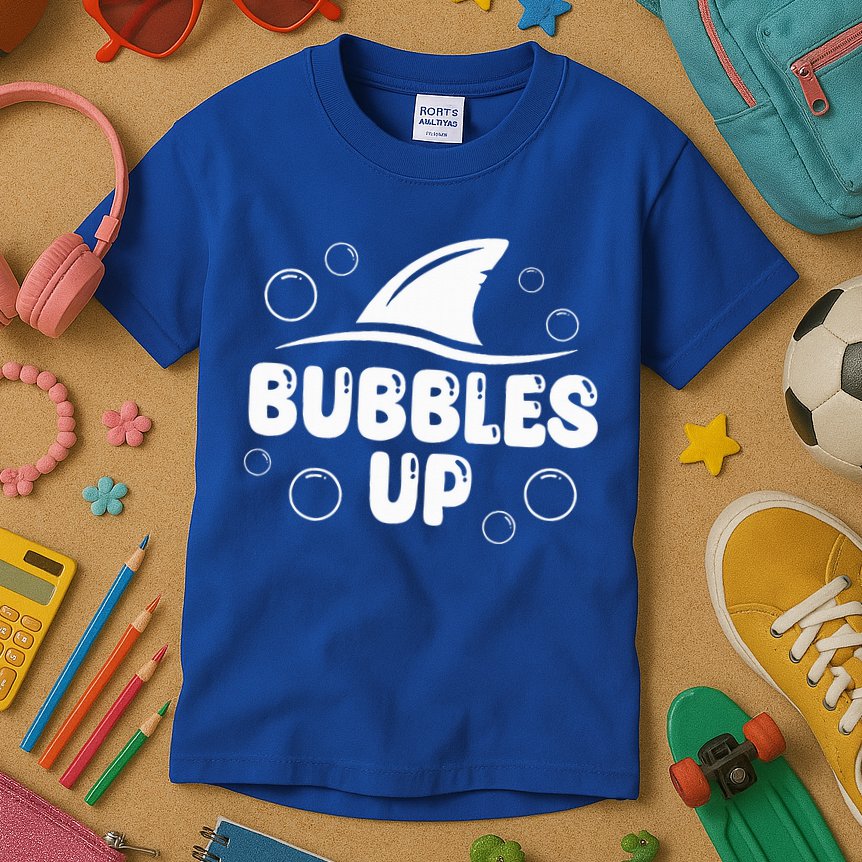 Bubbles Up funny Shark Bubbles Up  Kids T-Shirt