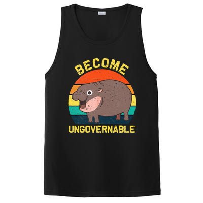 Become Ungovernable Funny Baby Hippo Moo Deng Funny Saying PosiCharge Competitor Tank