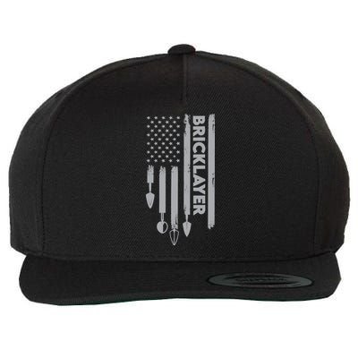 Bricklayer USA Flag America Brick Masonry Wool Snapback Cap