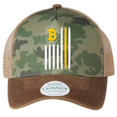 Bitcoin USA Flag Legacy Tie Dye Trucker Hat