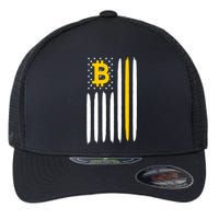 Bitcoin USA Flag Flexfit Unipanel Trucker Cap