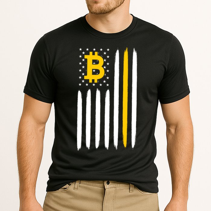 Bitcoin USA Flag Performance Shirt