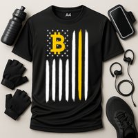 Bitcoin USA Flag Performance Shirt