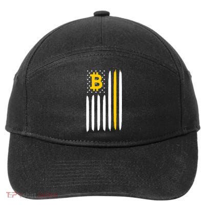 Bitcoin USA Flag 7-Panel Snapback Hat