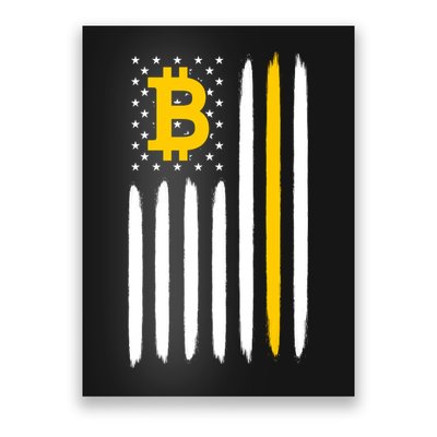 Bitcoin USA Flag Poster