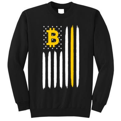 Bitcoin USA Flag Tall Sweatshirt