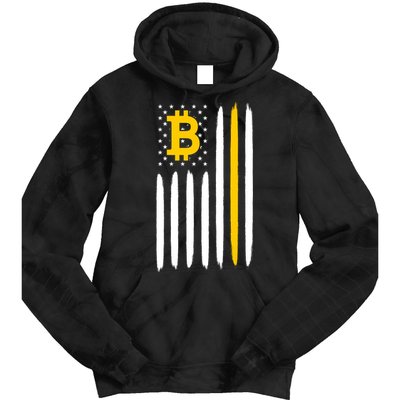 Bitcoin USA Flag Tie Dye Hoodie